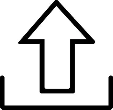 Upload arrow icon for file sharing button Stock Illustration