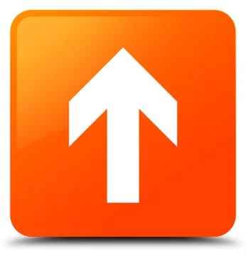 Upload arrow icon orange square button Illustrazione stock