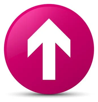 Upload arrow icon pink round button Stock Illustration