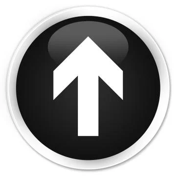 Upload arrow icon premium black round button 스톡 일러스트