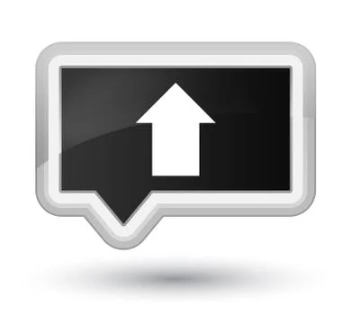 Upload arrow icon prime black banner button Illustrazione stock