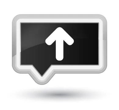 Upload arrow icon prime black banner button Stock Illustration