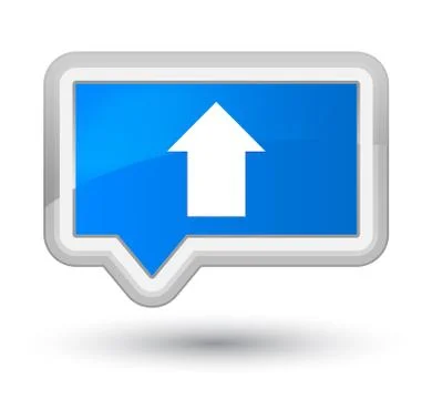 Upload arrow icon prime cyan blue banner button Illustrazione stock