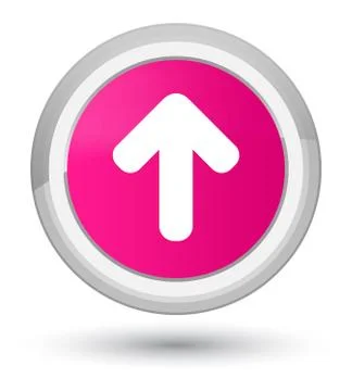 Upload arrow icon prime pink round button Stock Illustration