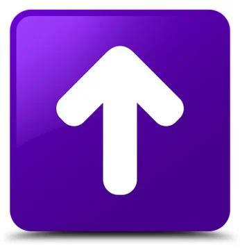 Upload arrow icon purple square button Stock Illustration