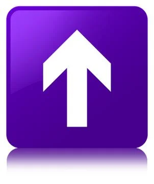 Upload arrow icon purple square button Stock Illustration