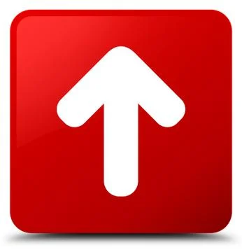 Upload arrow icon red square button Illustrazione stock