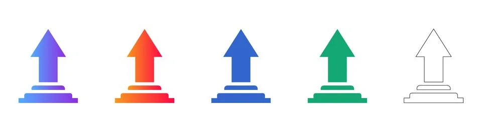 Upload Arrow Icon Set イラスト素材