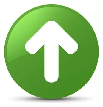Upload arrow icon soft green round button Illustrazione stock
