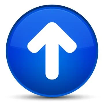 Upload arrow icon special blue round button Stock Illustration