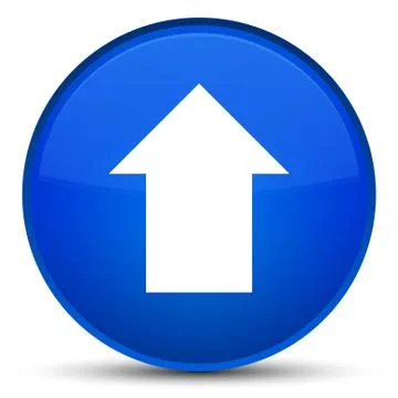 Upload arrow icon special blue round button 스톡 일러스트