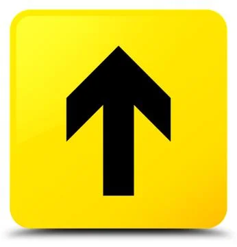 Upload arrow icon yellow square button Illustrazione stock
