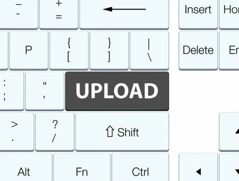 Upload black keyboard button 스톡 일러스트