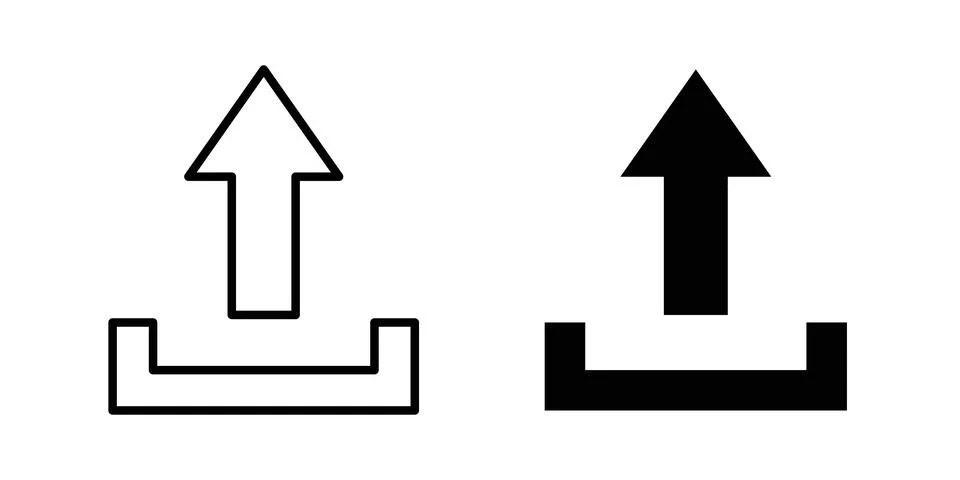 Upload button icon illustration. Pixel perfect vector graphics Stock Illustration