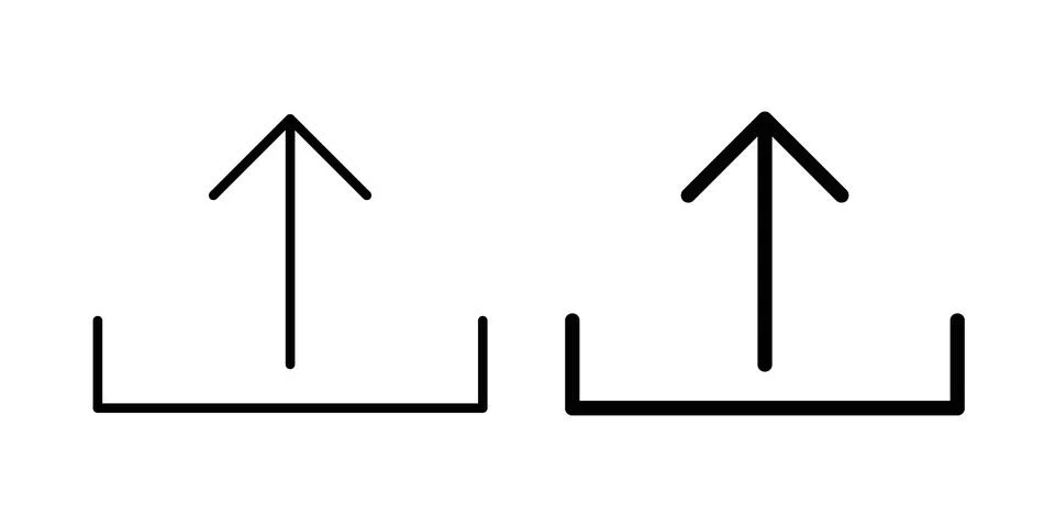 Upload button icon or illustration vector symbols 库存插图