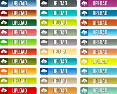 Upload buttons Stock Illustration