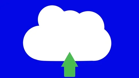 Upload to cloud chroma key blue screen graphic resource Video stock 71831548
