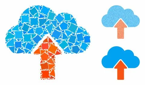 Upload to cloud Composition Icon of Humpy Items Stock Illustration