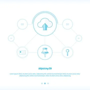 Upload cloud Concept  network design Stock Illustration