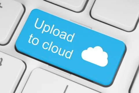 Upload to cloud concept Stock Photos