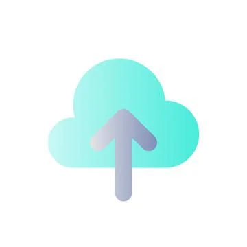 Upload to cloud flat gradient color ui icon Illustrazione stock