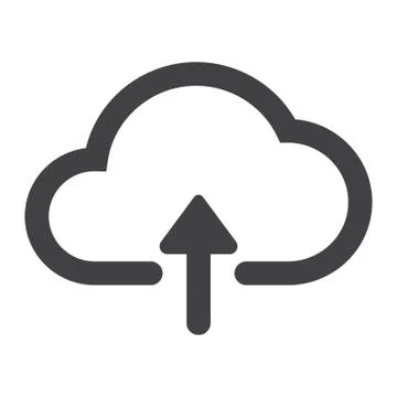 Upload to cloud glyph icon, web and mobile イラスト素材