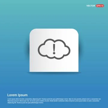 Upload to cloud icon - Blue Sticker button 库存插图