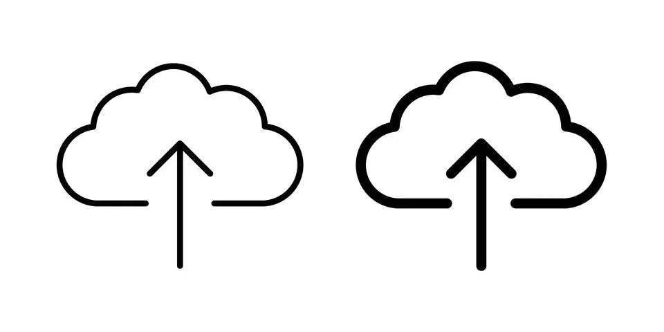 Upload to Cloud icon concept. best for web design Stock Illustration