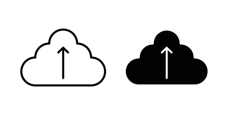 Upload to Cloud icon graphic element. web icon set Stock Illustration