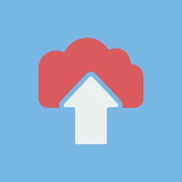 Upload on cloud icon Stock Illustration