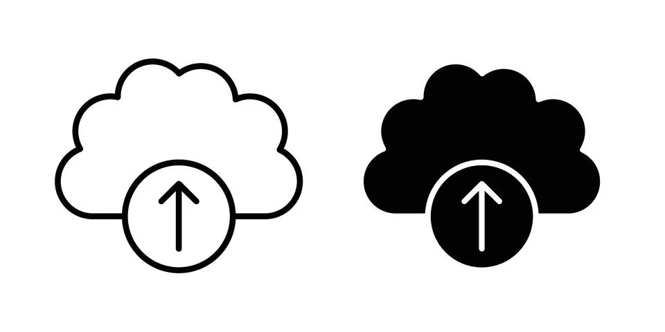 Upload to Cloud icon Illustration Eps10 for web or app 库存插图