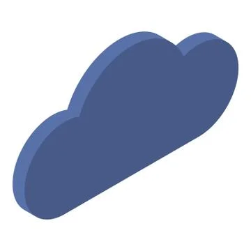 Upload cloud icon, isometric style Stock Illustration