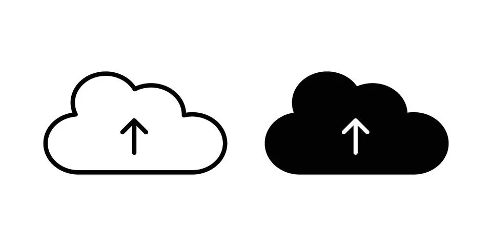 Upload to Cloud icon or illustration vector symbols 库存插图