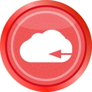Upload from cloud icon. Upload button. Load symbol 스톡 일러스트