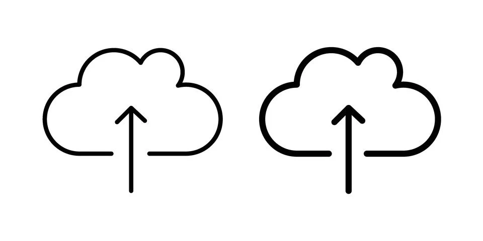 Upload to Cloud icon vector design illustrations 库存插图
