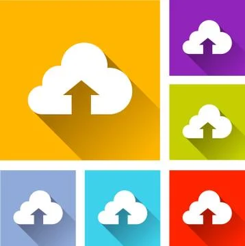 Upload cloud icons Stock Illustration