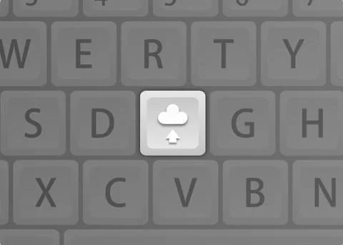 Upload to cloud Stock Illustration