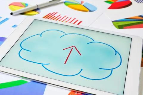 Upload to the cloud 스톡 사진