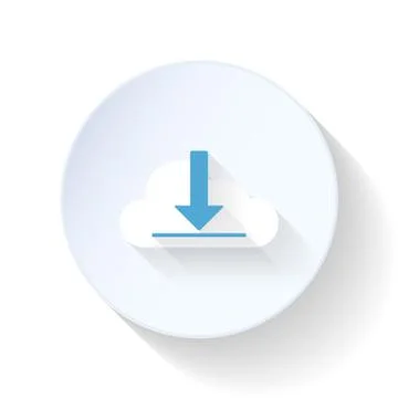 Upload to cloud storage flat icon Stock Illustration