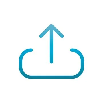 Upload data user interface blue gradient Stock Illustration