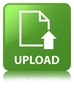 Upload (document icon) soft green square button Stock Photos