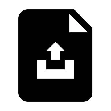 Upload document icon vector with uploding file for business application data  Stock Illustration
