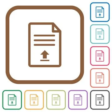 Upload document simple icons Illustrazione stock