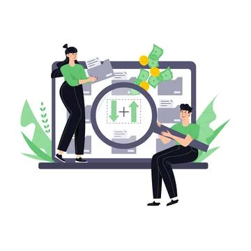 Upload documents online Illustrazione stock
