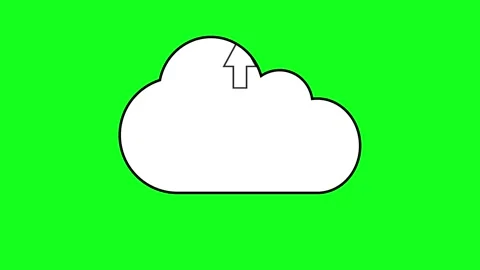 Upload Download Cloud Arrow Circle Icon 4K Stock Footage 334785805