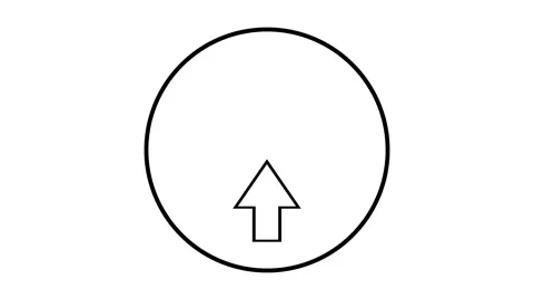 Upload Download Cloud Arrow Circle Icon 4K Stock Footage 334785810