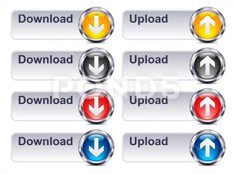 Upload Download Files - Internet button Gel Icon Stock Illustration