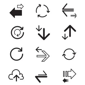 Upload, download, Refresh data transfer data icon Stock Illustration