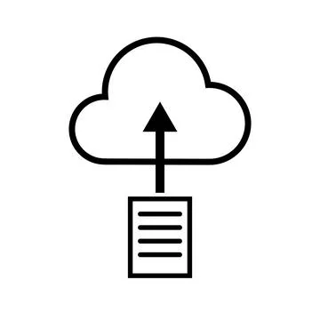 Upload file to the cloud. Vector. 스톡 일러스트