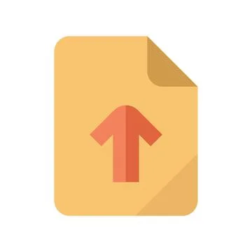 Upload file flat clipart vector illustration 스톡 일러스트